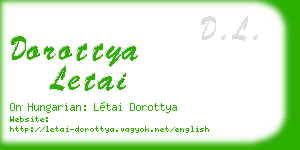 dorottya letai business card
